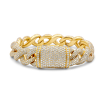 Load image into Gallery viewer, 20mm Width 4 Rows 925 Silver VVS Lab Grown Cuban Link Chain Bracelet for Men