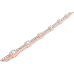 Load image into Gallery viewer, 14k Gold Baguette & Round Diamond Tennis Bracelet 13.5ctw