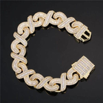 Load image into Gallery viewer, 6mm Baguette & Round Lab Grown Diamond Clustered Miami Cuban Link Bracelet