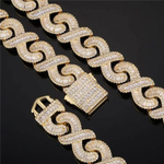 Load image into Gallery viewer, 6mm Baguette & Round Lab Grown Diamond Clustered Miami Cuban Link Bracelet