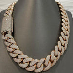 Load image into Gallery viewer, Fashion Hip Hop Jewelry 20mm Lab Grown Diamonds Studded Cuban Chain