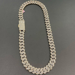 Load image into Gallery viewer, 17mm Baguette Cut VVS Lab Grown Cuban Chain