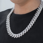 Load image into Gallery viewer, 39TCW Diamond 20MM Iced Out 3 Row Cuban Link Necklace