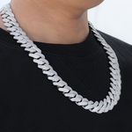 Load image into Gallery viewer, 39TCW Diamond 20MM Iced Out 3 Row Cuban Link Necklace