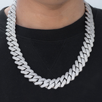 Load image into Gallery viewer, 39TCW Diamond 20MM Iced Out 3 Row Cuban Link Necklace