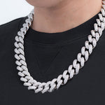 Load image into Gallery viewer, 18k White Gold Cuban Link Chain