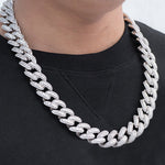 Load image into Gallery viewer, 18k White Gold Cuban Link Chain