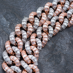 Load image into Gallery viewer, Two Tone Lab Grown Diamond Square Baguette Cuban Link Chain