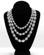Load image into Gallery viewer, Silver Chain Iced Out Puff Chain