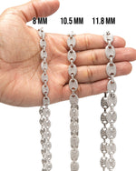 Load image into Gallery viewer, Silver Chain Iced Out Puff Chain