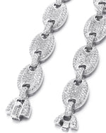 Load image into Gallery viewer, Silver Chain Iced Out Puff Chain