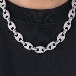 Load image into Gallery viewer, 14k White Gold Miami Diamond Iced Out Prong Cuban Link Choker Chain Necklace