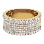 Load image into Gallery viewer, EF Collection Diamond Cigar Band Ring