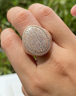 Load image into Gallery viewer, 14k Rose Gold with White 5.5 ct Diamond Hip Hop Ring