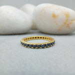 Load image into Gallery viewer, 10/14 kt black diamond eternity band