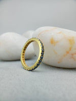 Load image into Gallery viewer, 10/14 kt black diamond eternity band