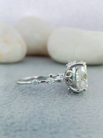 Load image into Gallery viewer, 5 ct oval cut lab grown diamond engagement ring