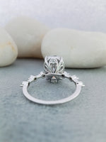 Load image into Gallery viewer, 5 ct oval cut lab grown diamond engagement ring