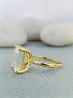 Load image into Gallery viewer, 5.5 ct Emerald Cut Lab Grown Solitaire Engagement Ring