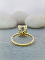 Load image into Gallery viewer, 5.5 ct Emerald Cut Lab Grown Solitaire Engagement Ring