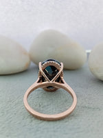 Load image into Gallery viewer, Black 1.80 ct Oval Cut Diamond Wedding Ring