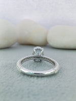 Load image into Gallery viewer, 1.80 ct Oval Lab Grown and Diamond Pave Engagement Ring
