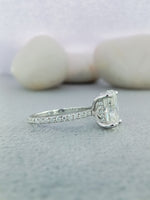 Load image into Gallery viewer, 2CT Radiant cut Lab Grown Engagement Ring 6x8mm Radiant cut Wedding Ring 14K