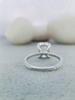 Load image into Gallery viewer, 2CT Radiant cut Lab Grown Engagement Ring 6x8mm Radiant cut Wedding Ring 14K