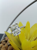Load image into Gallery viewer, 2CT Radiant cut Lab Grown Engagement Ring 6x8mm Radiant cut Wedding Ring 14K