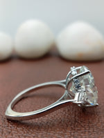 Load image into Gallery viewer, 4 ct oval and pear shape white diamond ring