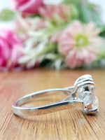 Load image into Gallery viewer, Emerald Cut Lab Grown Three Stone Wedding Ring