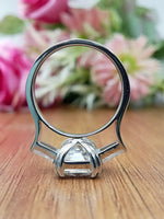 Load image into Gallery viewer, Emerald Cut Lab Grown Three Stone Wedding Ring