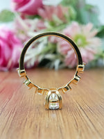 Load image into Gallery viewer, 14k Yellow Gold Oval Cut Lab Grown Diamond Solitaire with Accent Ring