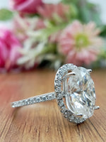 Load image into Gallery viewer, 5.0 carat oval lab grown engagement ring