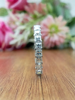 Load image into Gallery viewer, 14k White Gold Princess Cut Diamond Eternity Band