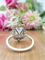 Load image into Gallery viewer, 3.0 Carat Halo Emerald Cut Engagement Ring