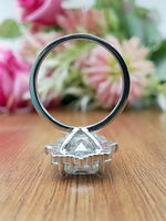 Load image into Gallery viewer, 3.0 Carat Halo Emerald Cut Engagement Ring
