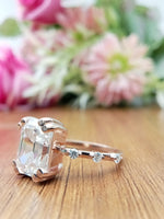 Load image into Gallery viewer, 5.0 Emerald Cut Lab Grown Diamond Ring