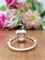Load image into Gallery viewer, 5.0 Emerald Cut Lab Grown Diamond Ring