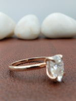 Load image into Gallery viewer, 4 prong pear cut lab grown engagement ring