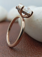 Load image into Gallery viewer, 4 prong pear cut lab grown engagement ring