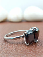 Load image into Gallery viewer, Lab Grown Two Stone Pear & Cushion Jewelry Diamond Solid Gold Engagement Ring