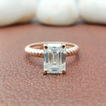 Load image into Gallery viewer, 1.25 ct emrald cut solitaire diamond engagement ring