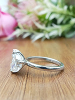 Load image into Gallery viewer, Two Stone Pear & Emerald Fine Jewelry Lab Grown Diamond Solid Gold Wedding Engagement Ring