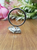 Load image into Gallery viewer, Two Stone Pear & Emerald Fine Jewelry Lab Grown Diamond Solid Gold Wedding Engagement Ring