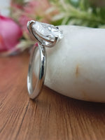 Load image into Gallery viewer, Two Stone Pear & Emerald Fine Jewelry Lab Grown Diamond Solid Gold Wedding Engagement Ring