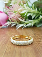 Load image into Gallery viewer, 14 kt yellow gold eternity band