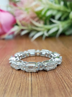 Load image into Gallery viewer, 1.0 ctw Emerald Cut Lab Diamond Eternity Band 14k