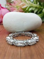 Load image into Gallery viewer, 1.0 ctw Emerald Cut Lab Diamond Eternity Band 14k