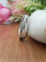 Load image into Gallery viewer, 14k White Gold Lab Grown Cross Ring